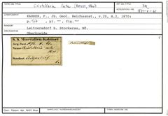 Karteikarte zum Belegmaterial von Cristellaria lata (Reuss, 1863)